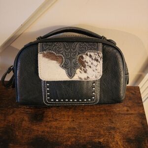 Montana West Clutch/handbag leather with cowhide